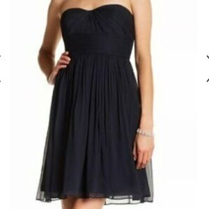 NWT J. Crew Marbella black strapless dress 100% silk, style B7674, size 8